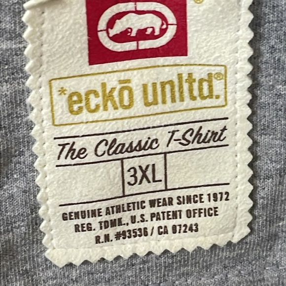 New Vintage ECKO UNLTD Classic Logo Streetwear T-Shirt Gray Men’s Size 3XL - Picture 3 of 9